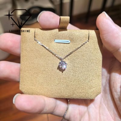 LuxuryShine Round Lab Grown Diamond Necklace VVS2/VS1 Clarity D-F Color 18K solid Gold custom Jewelry with IGI Certificate