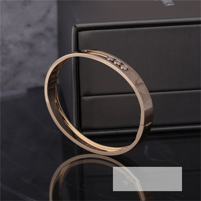 18K Yellow Gold Luxury Jewelry Move Noa Diamond Bangle Bracelet For Ladies