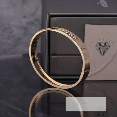 18K Yellow Gold Luxury Jewelry Move Noa Diamond Bangle Bracelet For Ladies
