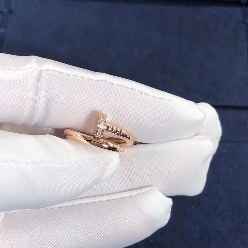 Kualitas Cartier Juste un Clou Cincin Emas Kuning Emas Putih Mawar Emas Dan Berlian Asli pabrik