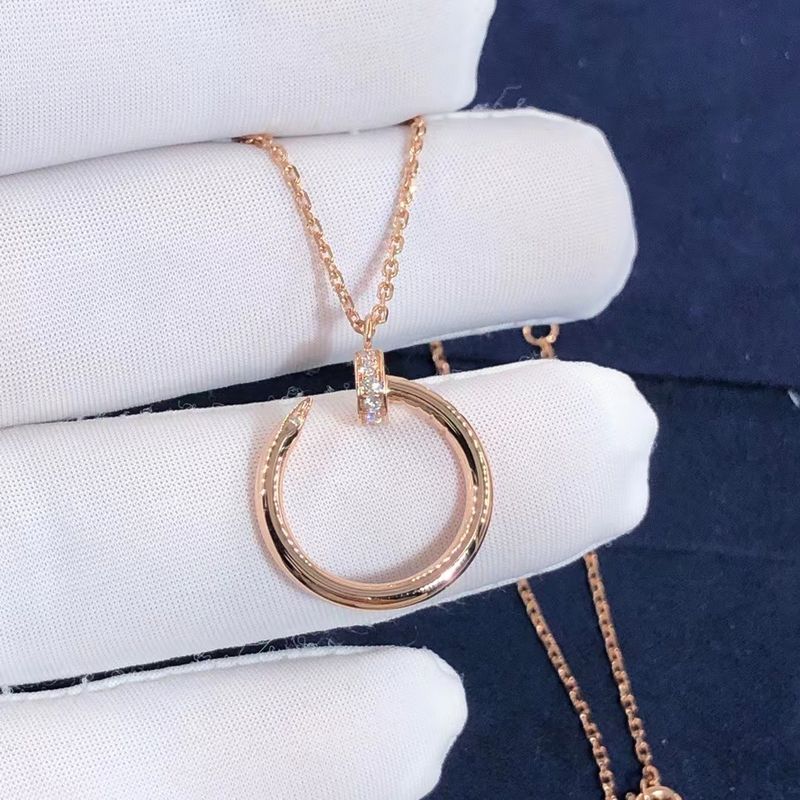 Kualitas Cartier Juste Un Clou Kalung Nyata VS Berlian Kalung Emas 18K pabrik