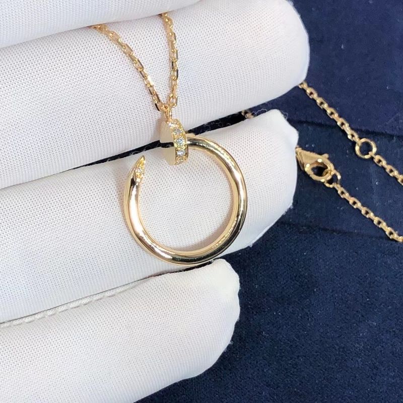 Kualitas Cartier Juste Un Clou Kalung Nyata VS Berlian Kalung Emas 18K pabrik