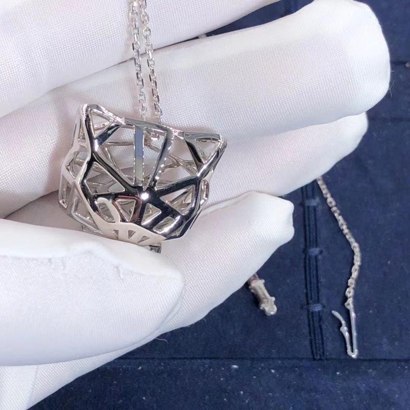 Kualitas OEM Cartier Panther Kalung Paket Asli 18k Emas Dan VS Berlian Asli pabrik