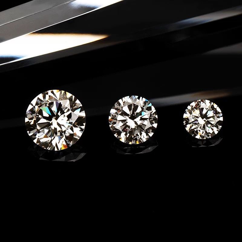 Kualitas LuxuryShine VS2 Bentuk Bulat Berlian Buatan Laboratorium 1CT 2CT 3CT 4CT 5CT Warna D-F berlian putih Dengan Sertifikat IGI pabrik