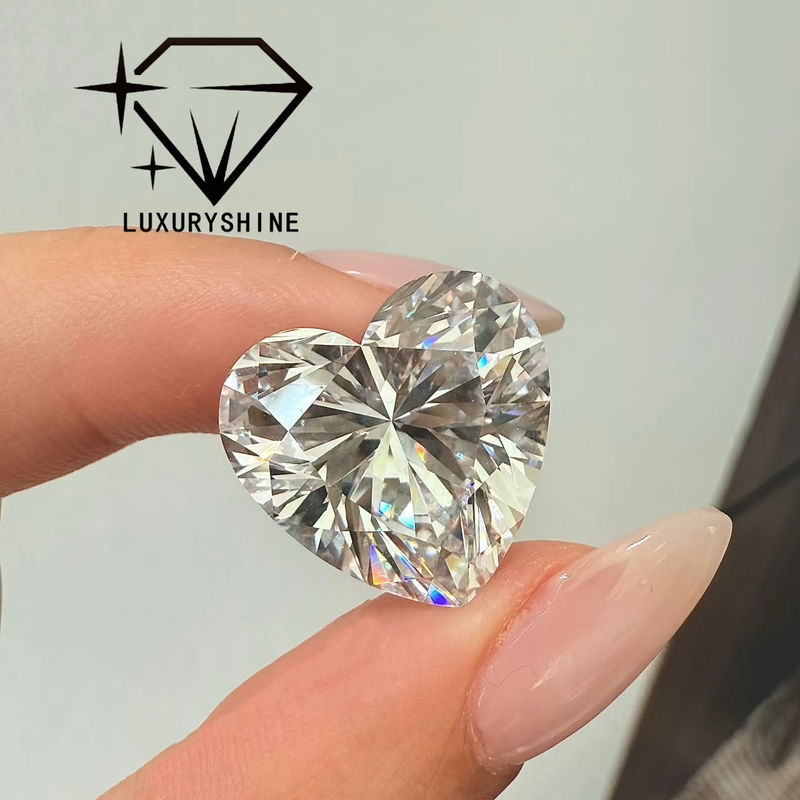 Kualitas LuxuryShine VVS2 Putih Hati Potongan Sangat Bagus Berlian Buatan Laboratorium 1CT 2CT 3CT 4CT 5CT Mendukung Kustomisasi Khusus pabrik