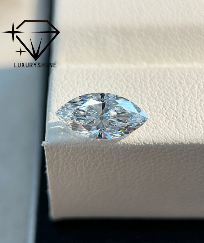 Kualitas LuxuryShine VVS2 Marquise Bentuk 0.3-15ct Lab Diamonds D-F Warna 3EX Cut Batu Dengan Sertifikat IGI Berlian Asli pabrik