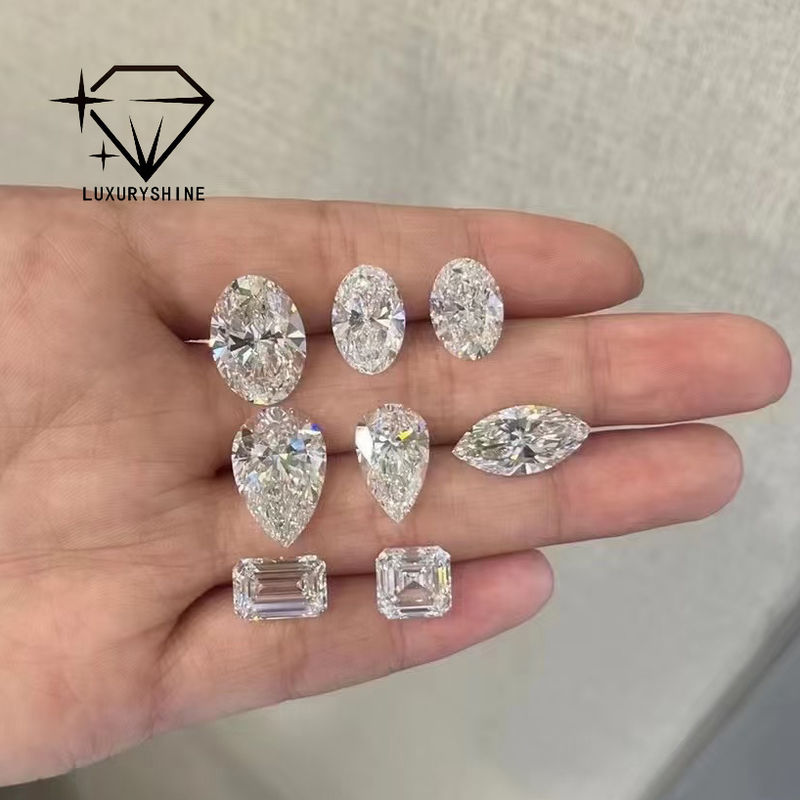 Kualitas LuxuryShine VVS-VS Asscher Shape Lab Berlian dewasa 0.1-10CT D-F Warna berlian putih Dengan Sertifikat IGI 3EX Batu potong pabrik