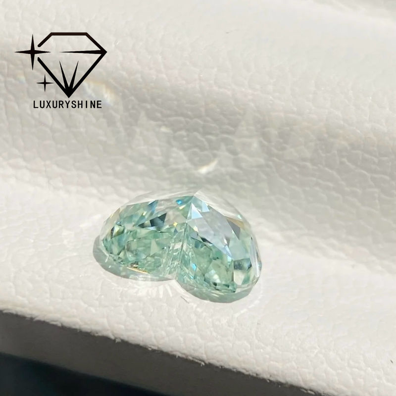Kualitas LuxuryShine Pink / Yellow / Green Heart Cut Lab Diamond VVS-VS Berlian Asli & Perhiasan Pernikahan & Perhiasan Khusus pabrik