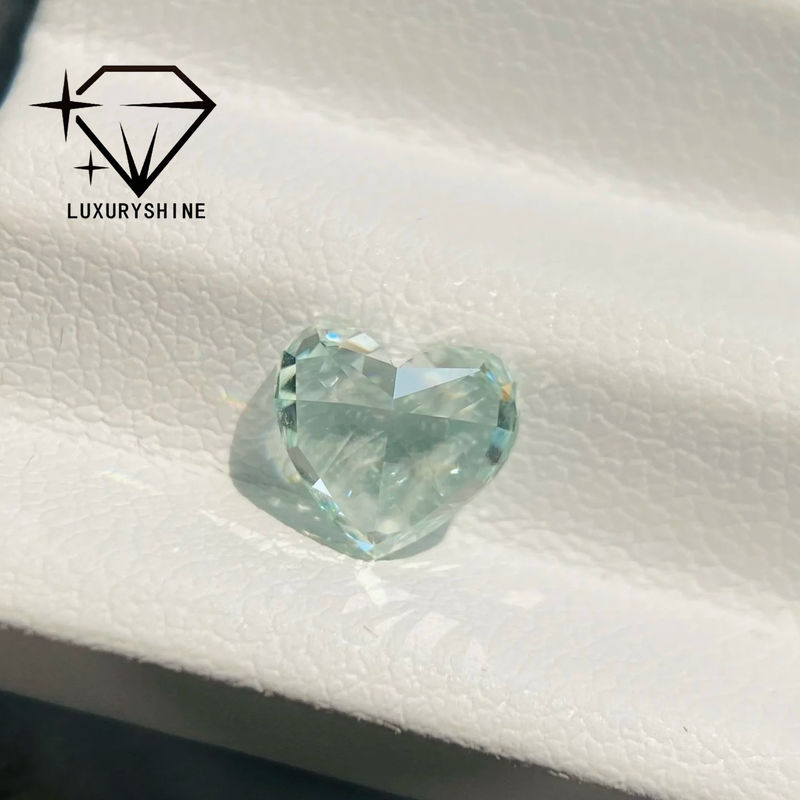Kualitas LuxuryShine Pink / Yellow / Green Heart Cut Lab Diamond VVS-VS Berlian Asli & Perhiasan Pernikahan & Perhiasan Khusus pabrik