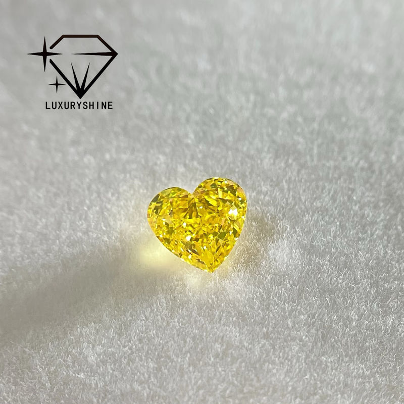 Kualitas LuxuryShine Pink / Yellow / Green Heart Cut Lab Diamond VVS-VS Berlian Asli & Perhiasan Pernikahan & Perhiasan Khusus pabrik
