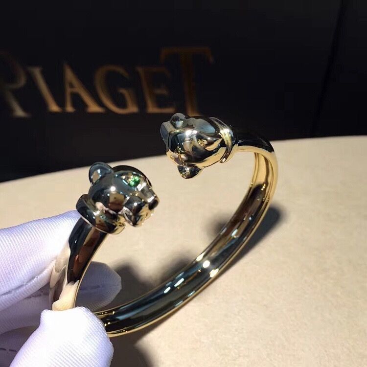 Kualitas Onyx 18K Gelang Emas Perhiasan Emas Mewah Tsavorite Garnet Dengan Berlian pabrik