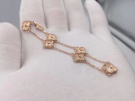 Kualitas Gelang Van Cleef & Arpels Sweet Alhambra 6 Motif Rose Gold pabrik