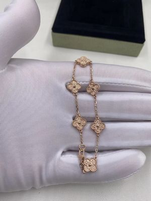 Kualitas Gelang Van Cleef & Arpels Sweet Alhambra 6 Motif Rose Gold pabrik
