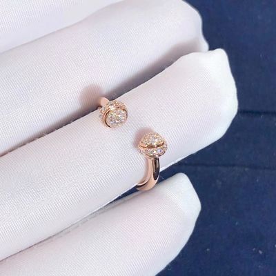 Kualitas Cincin Terbuka Piaget Possession Dalam Set Emas Mawar 18K Dengan 58 Berlian Potongan Cemerlang pabrik