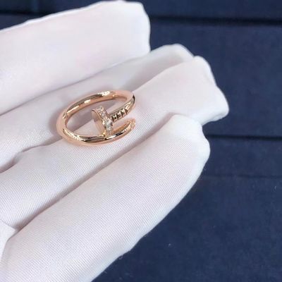 Kualitas Cartier Juste un Clou Cincin Emas Kuning Emas Putih Mawar Emas Dan Berlian Asli pabrik