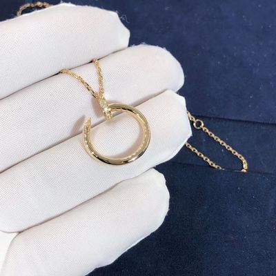 Kualitas Cartier Juste Un Clou Kalung Nyata VS Berlian Kalung Emas 18K pabrik