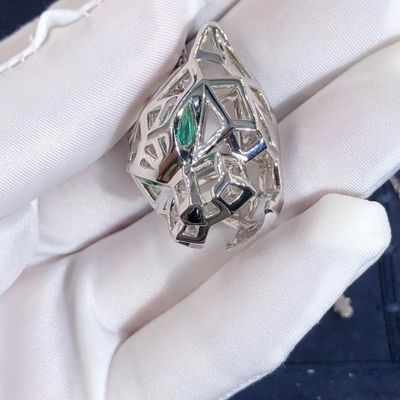 Kualitas OEM Cartier Panther Kalung Paket Asli 18k Emas Dan VS Berlian Asli pabrik