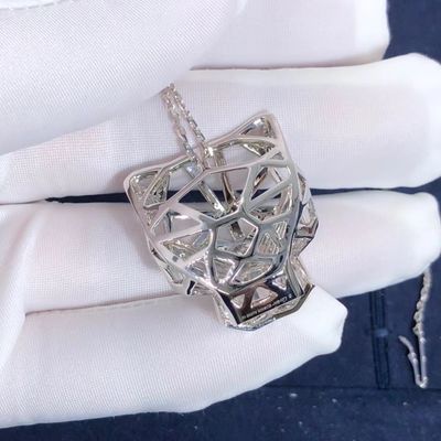 Kualitas OEM Cartier Panther Kalung Paket Asli 18k Emas Dan VS Berlian Asli pabrik