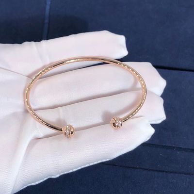 Kualitas 18K Gold Piaget Possession Open Bangle Bracelet Mendukung Pesanan Sampel OEM pabrik