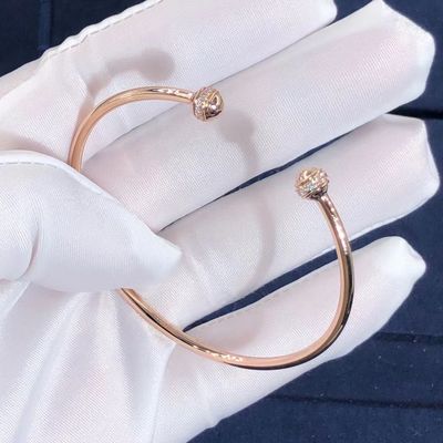 Kualitas 18K Gold Piaget Possession Open Bangle Bracelet Mendukung Pesanan Sampel OEM pabrik