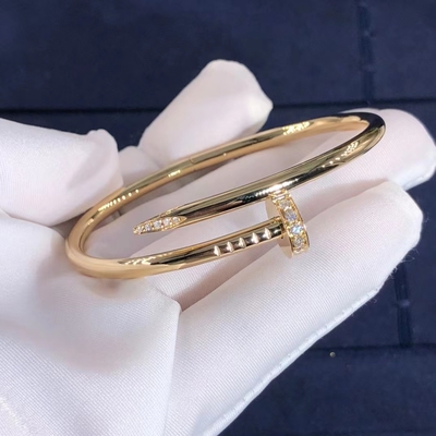 18K Gold Car tier Gelang Juste Un Clou Mendukung Pesanan Sampel OEM