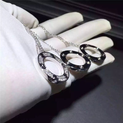 Kualitas Kalung Cinta Emas Putih 18K, Kalung Emas Putih 18k Berlapis Berlian Asli pabrik