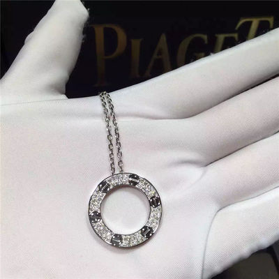Kualitas Kalung Cinta Emas Putih 18K, Kalung Emas Putih 18k Berlapis Berlian Asli pabrik