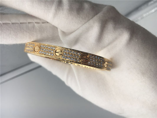 Kualitas Gelang Emas, Gelang Rose Gold Dengan 204 Brilliant - Cut Diamonds pabrik