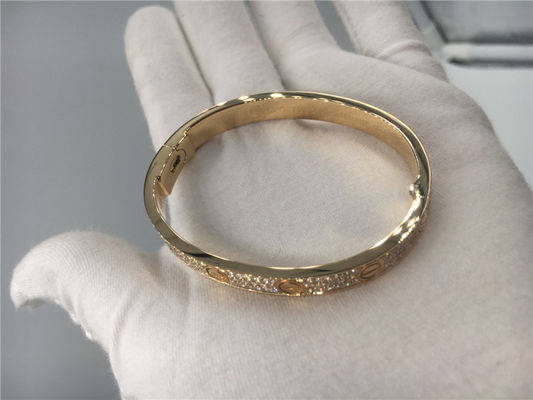 Kualitas Gelang Emas, Gelang Rose Gold Dengan 204 Brilliant - Cut Diamonds pabrik