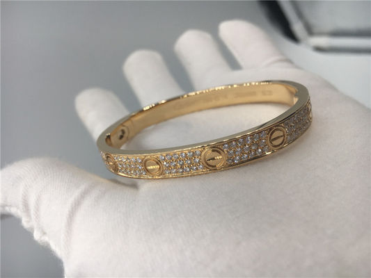 Kualitas Gelang Emas, Gelang Rose Gold Dengan 204 Brilliant - Cut Diamonds pabrik