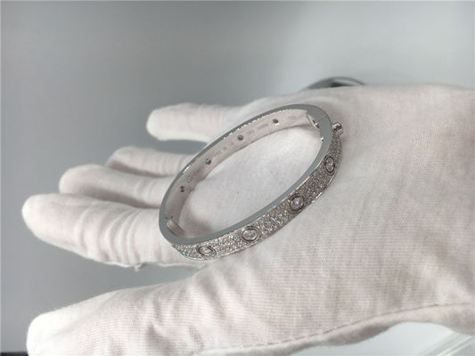 Kualitas Gelang Berlian Sederhana, Gelang Cinta Emas Putih 18k pabrik