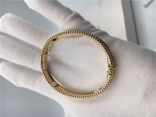 Kualitas Model Sedang Van Cleef Dan Arpels Signature Bracelet Gelang VCA Emas Kuning pabrik