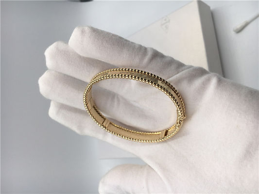 Kualitas Model Sedang Van Cleef Dan Arpels Signature Bracelet Gelang VCA Emas Kuning pabrik