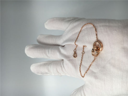 Kualitas B6027000 Buatan Tangan Perhiasan Emas Mewah 18K Rose Gold Love Bracelet pabrik