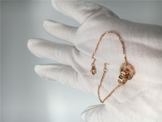 Kualitas B6027000 Buatan Tangan Perhiasan Emas Mewah 18K Rose Gold Love Bracelet pabrik