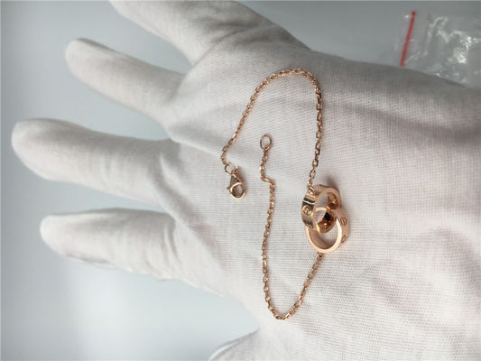 Kualitas B6027000 Buatan Tangan Perhiasan Emas Mewah 18K Rose Gold Love Bracelet pabrik