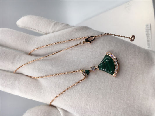Kualitas Perhiasan Mewah Mewah Perhiasan Divas Dream Necklace CL857473 Dengan Malachite / Diamonds pabrik