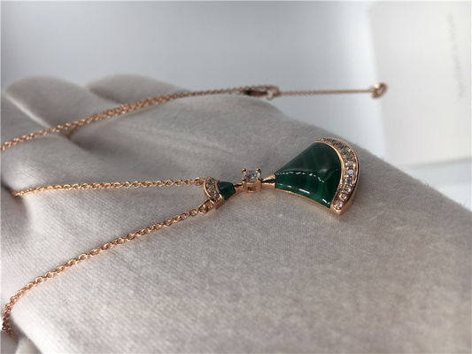 Kualitas Perhiasan Mewah Mewah Perhiasan Divas Dream Necklace CL857473 Dengan Malachite / Diamonds pabrik
