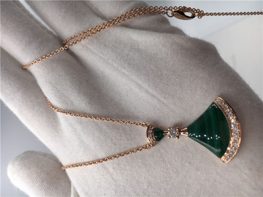 Kualitas Perhiasan Mewah Mewah Perhiasan Divas Dream Necklace CL857473 Dengan Malachite / Diamonds pabrik
