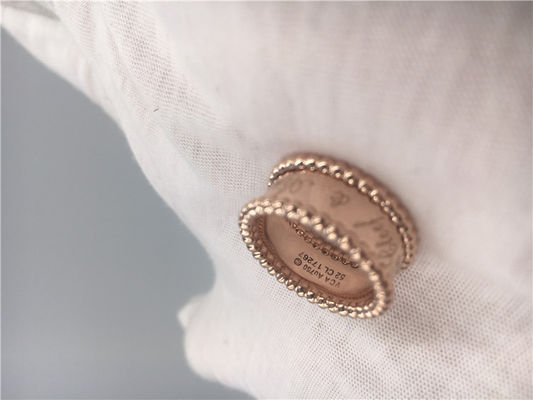 Kualitas Cincin Pertunangan Emas Mawar Vintage, Cincin Pertunangan Pita Emas Wanita pabrik