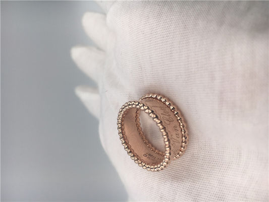 Kualitas Cincin Pertunangan Emas Mawar Vintage, Cincin Pertunangan Pita Emas Wanita pabrik