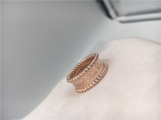 Kualitas Cincin Pertunangan Emas Mawar Vintage, Cincin Pertunangan Pita Emas Wanita pabrik