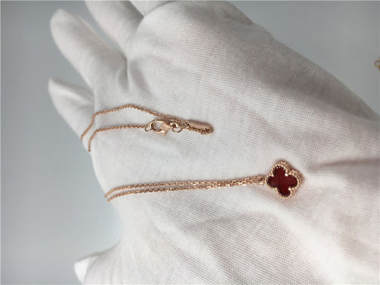 Kualitas Kalung Rantai Emas Tipis Berbentuk Bawah, Kalung Liontin Emas 18k Dengan Batu Permata Gem pabrik