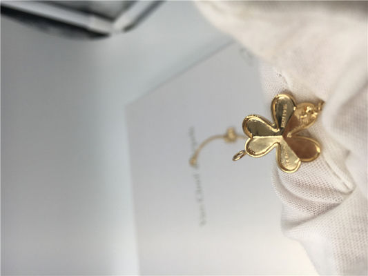 Kualitas Kalung Emas Kuning 18k Dengan Berlian Bulat, 9 Bunga Van Cleef Frivole Necklace pabrik