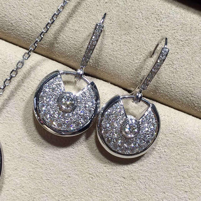 Kualitas N8515029 Anting Berlian 18K Emas Putih Untuk Wanita Muda pabrik