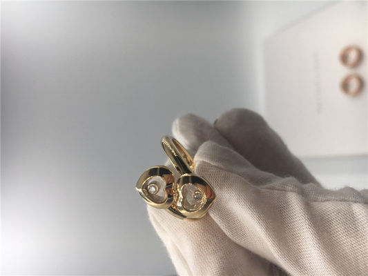 Kualitas Happy Curves Ring Chopard Jewelry 18K Emas Berlian Alami Dengan Bentuk Hati pabrik