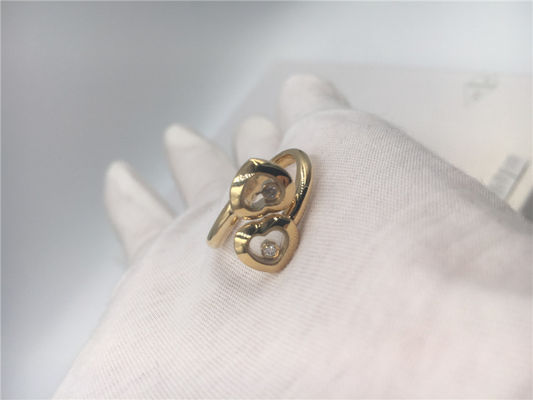 Kualitas Happy Curves Ring Chopard Jewelry 18K Emas Berlian Alami Dengan Bentuk Hati pabrik