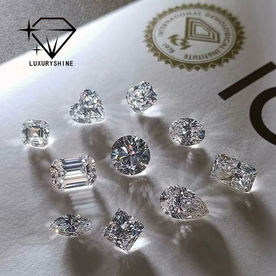 Kualitas LuxuryShine VVS-VS Asscher Shape Lab Berlian dewasa 0.1-10CT D-F Warna berlian putih Dengan Sertifikat IGI 3EX Batu potong pabrik