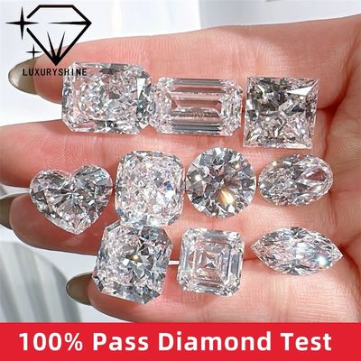 Kualitas LuxuryShine VVS-VS Asscher Shape Lab Berlian dewasa 0.1-10CT D-F Warna berlian putih Dengan Sertifikat IGI 3EX Batu potong pabrik