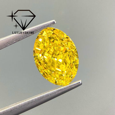 Kualitas LuxuryShine VVS-VS Fancy Yellow/Light Yellow/Fancy Intense/Vivid Yellow Lab Grown Diamond 1CT 2CT 3CT 4CT 5CT Oval Excellent Cut dengan Sertifikat & Perhiasan yang Disesuaikan pabrik